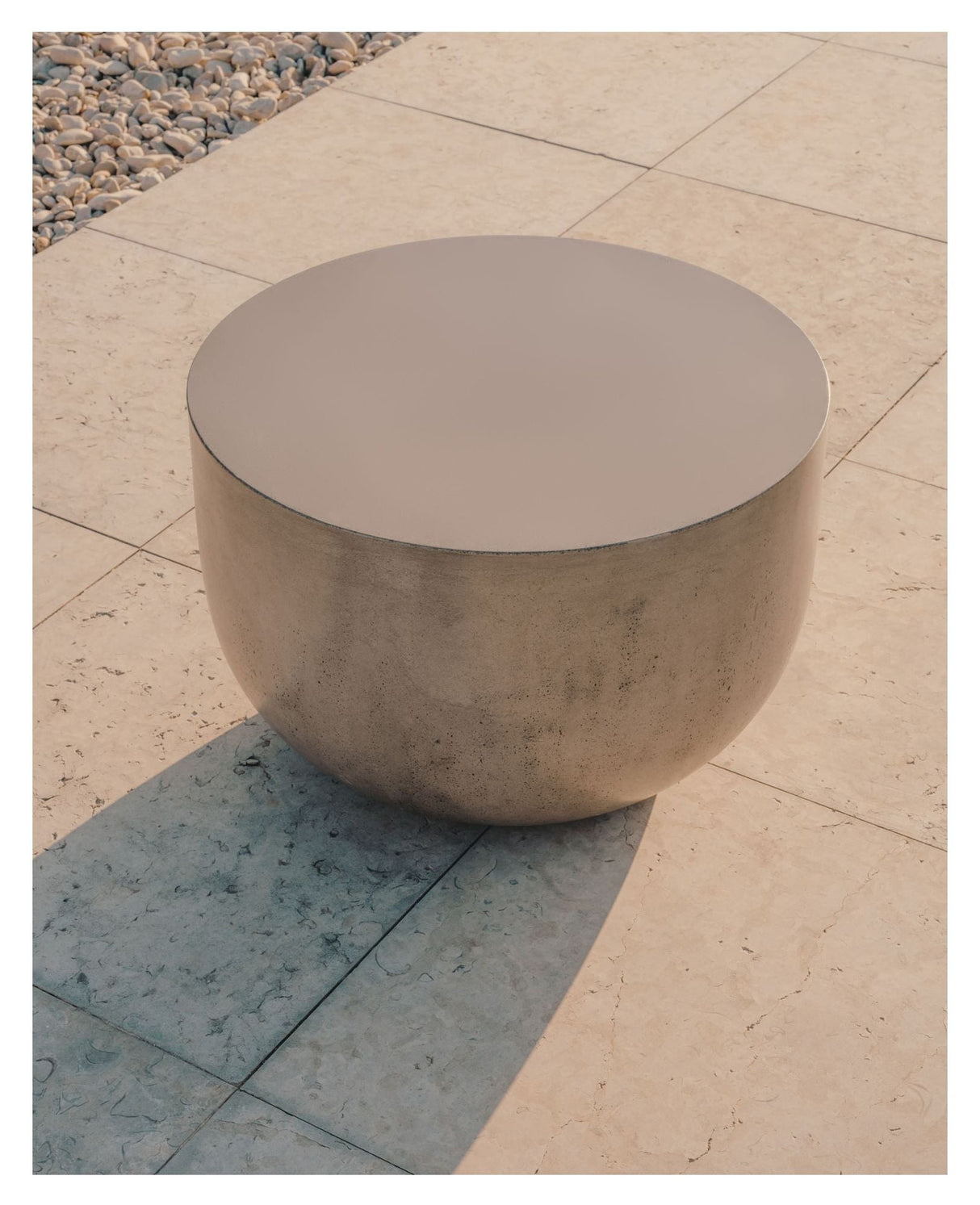 Garbet Lounge Table, Gray, Ø60