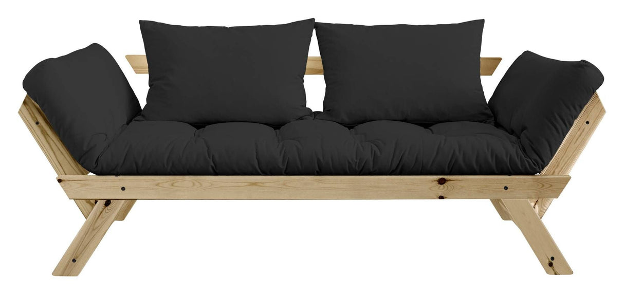 Bebop sofa seng mørk grå/natur