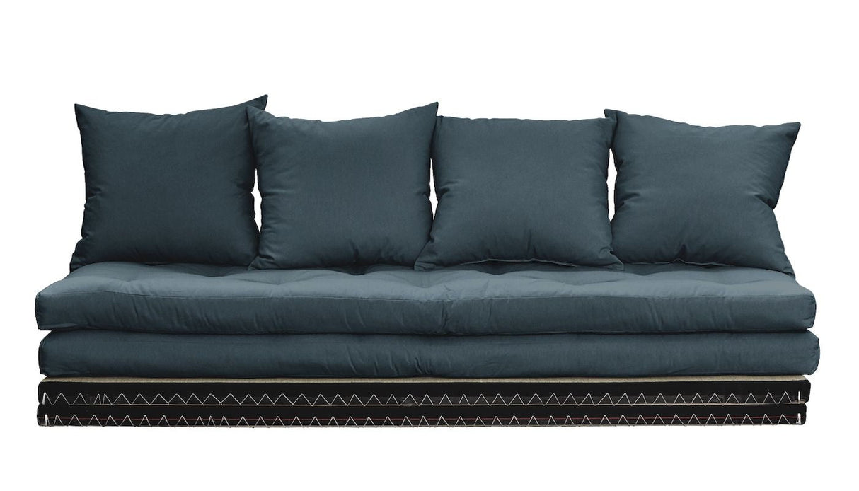 Chico Futon Sofa, Petroleum Blue W. Tatami -matter