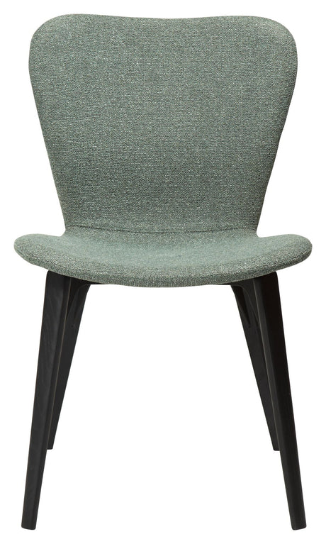 Paragon spisestol, Pebble Green Bouclé Stoff/Svart aske