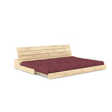 Base sofa seng, Bordeaux/natur