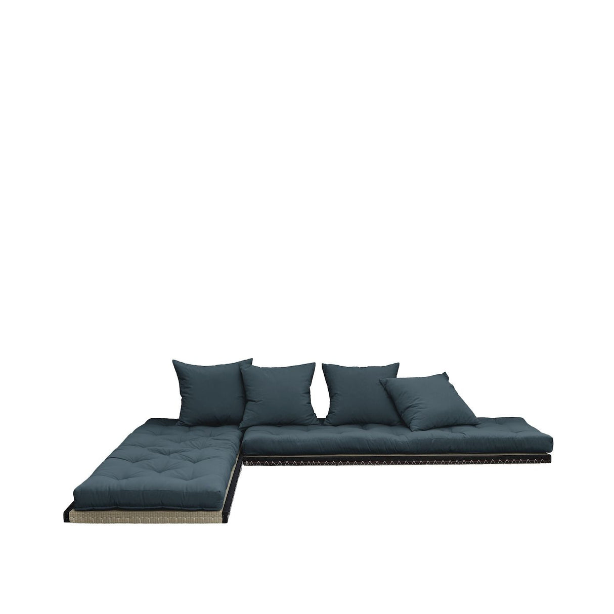 Chico Futon Sofa, Petroleum Blue W. Tatami -matter