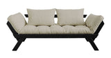 Bebop sofa seng, lin/svart