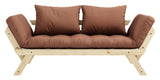 Bebop sofa seng, furu/leirbrun