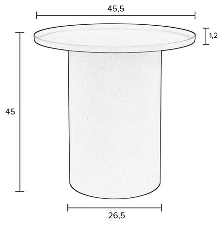 homii sverre sidebord ø45, elfenben