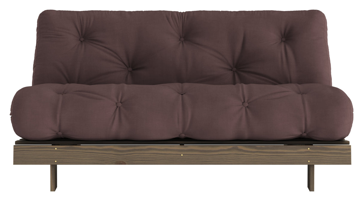 Røtter 160 sofa seng, brun lakkert furu, brun