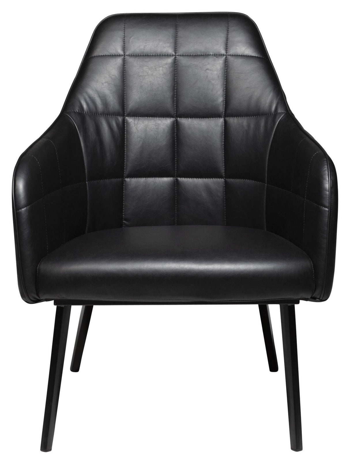 Embrace Lounge Chair, Vintage Black Leatherette med svart ben