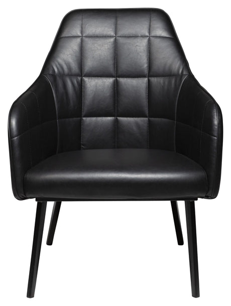 Embrace Lounge Chair, Vintage Black Leatherette med svart ben