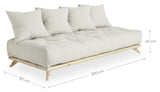 Senza Daybed, Pine/Offwhite