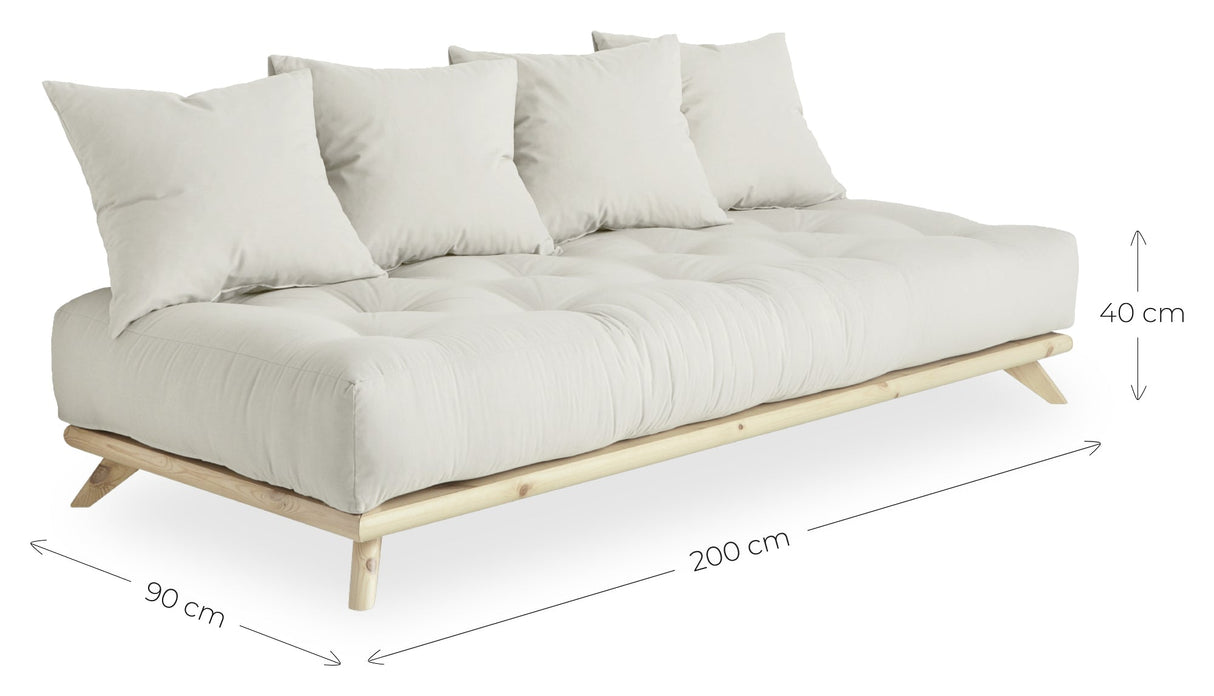 Senza Daybed, Petroleum Blue/Nature