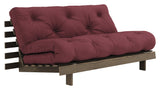 Røtter 160 sofa seng, brun lakkert furu, Bordeaux