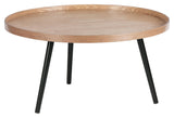 Woood Mesa Side Table XL - Ash Veneer/Black, Ø78