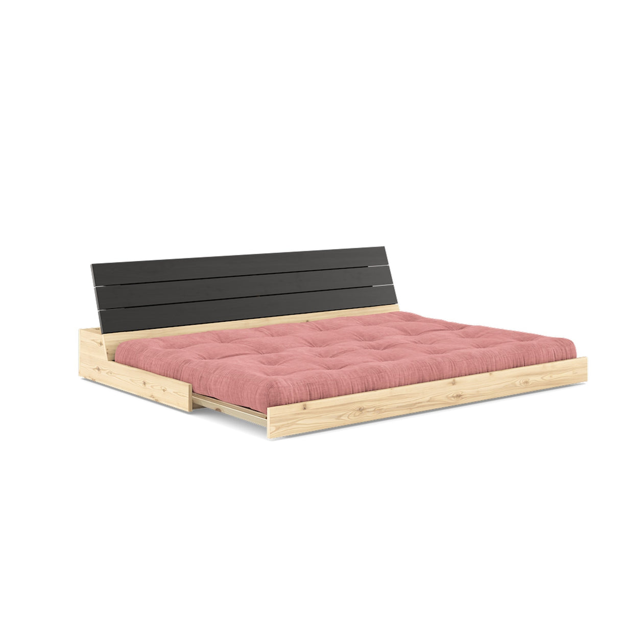 Base sofa seng, sorbet rosa/svart