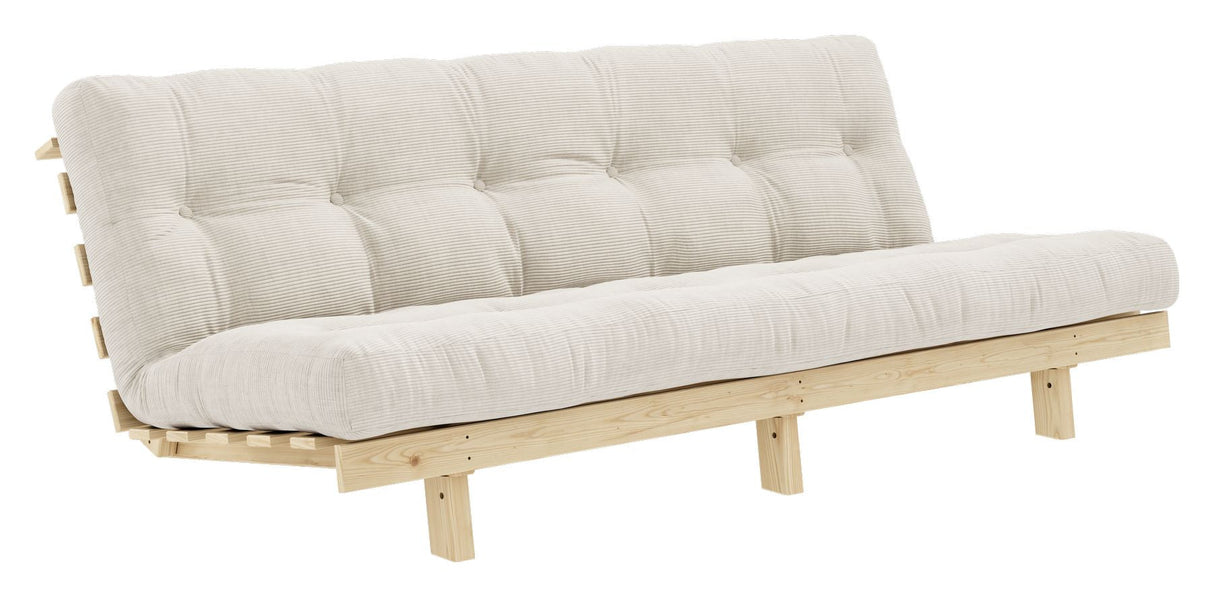 Magre sofa seng, furu/elfenben fløyel