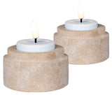 Tealight Holder, sett med 2, natur