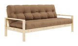 Knottesofa, lakkert furu, mocca