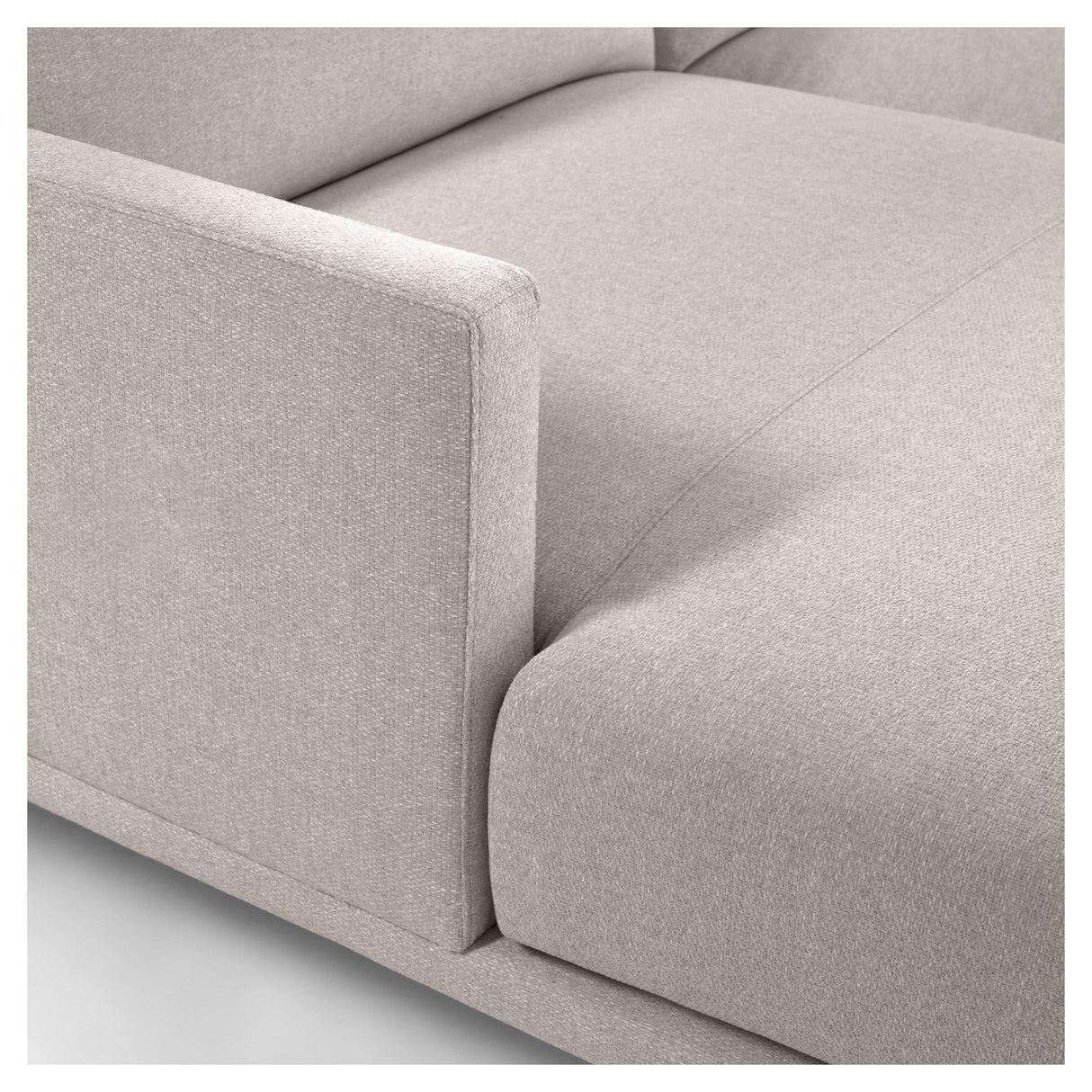 Galen 3-personer. Sofa med høyre vender langs langs lang, B254, Beige Chenille