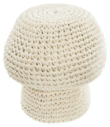 Enrica Mushroom Pouf i hvitt Ø 30 cm