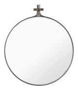 Dowel Mirror, Ø35, rustfritt stål/valnøtt