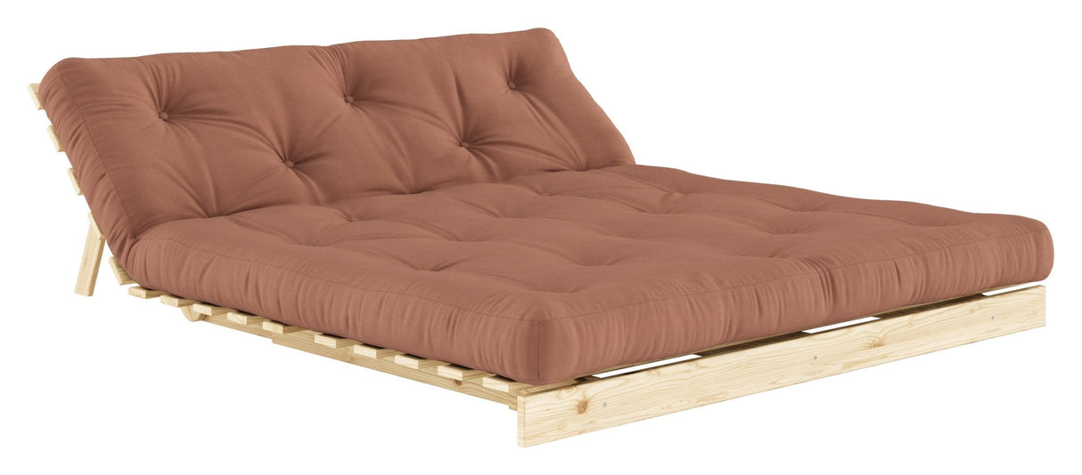 Røtter 160 sofa seng, furu/leirbrun,