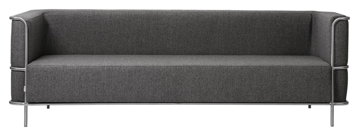 Modernistiske 3-personer. Sofa, mørkegrå ull