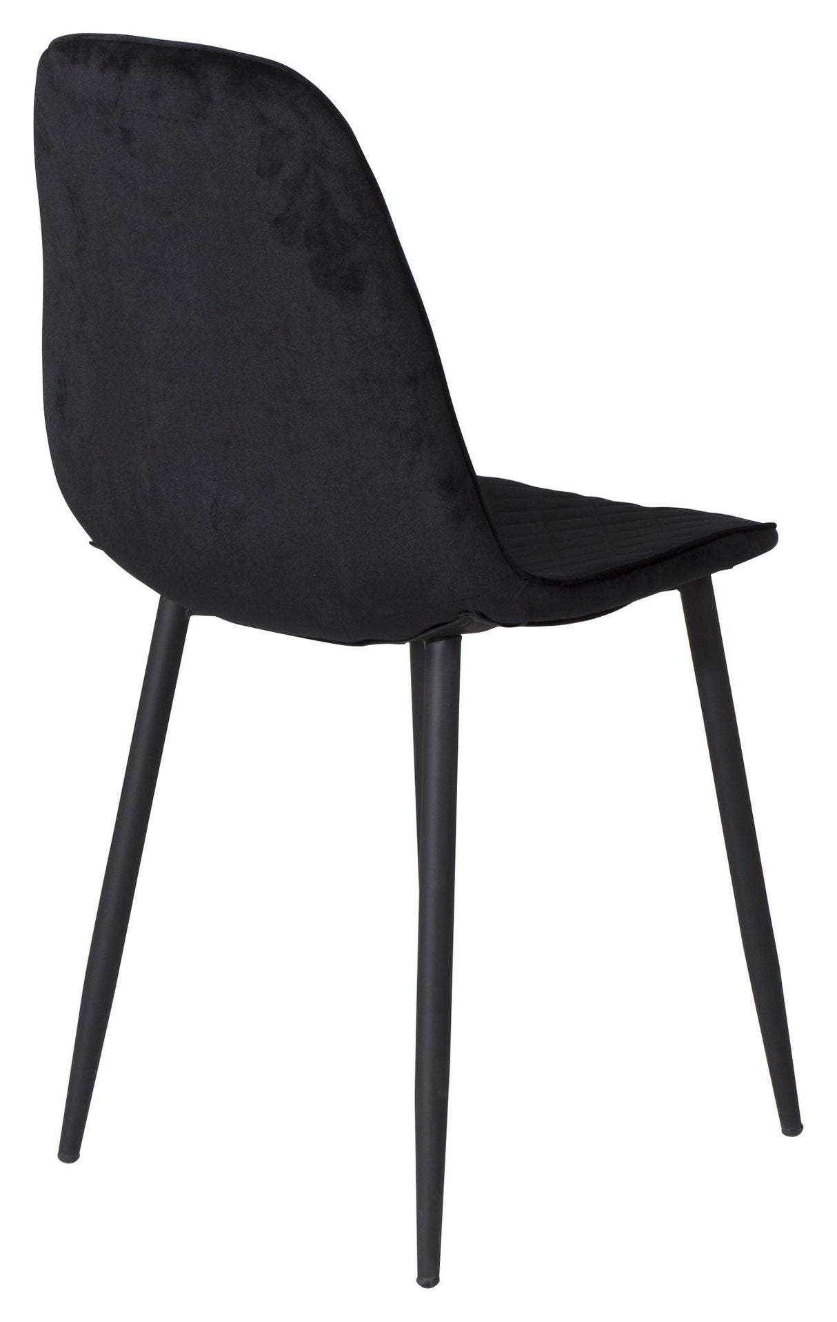 Polar Diamond Dining Chair, Black Velvet med Black Metal Legs