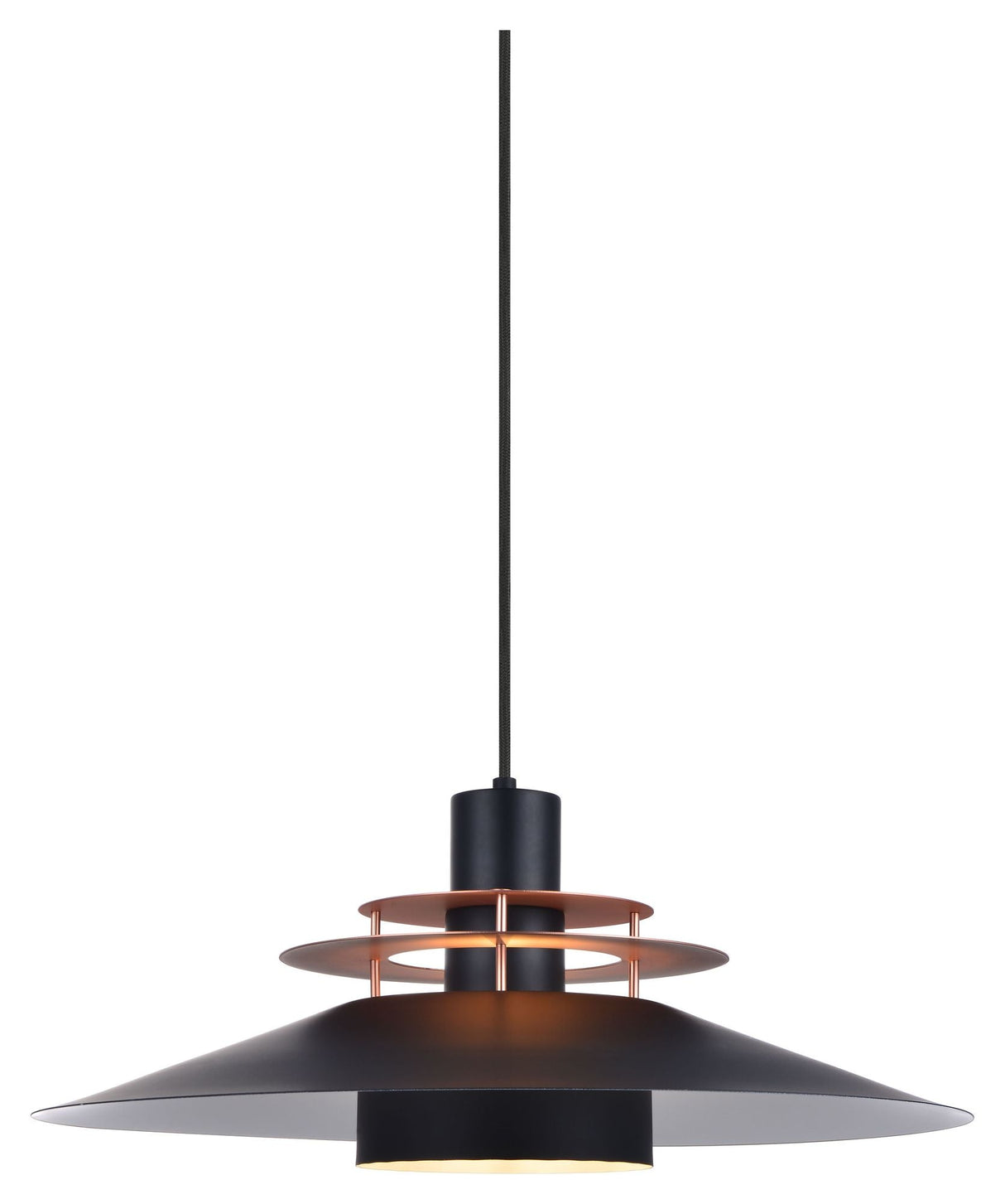 Rivoli Pendant Luminaire Ø50, svart/kobber