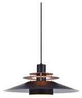 Rivoli Pendant Luminaire Ø50, svart/kobber