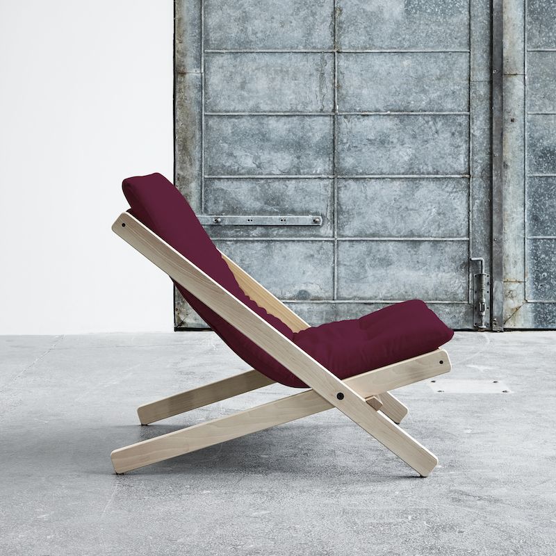 Boogie Lounge Chair, Bordeaux/Nature