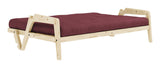 Grab Sofa Bed 130x200, Nature/Bordeaux