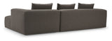 Kornum Sofa med Chaise Longue Right, Taupe