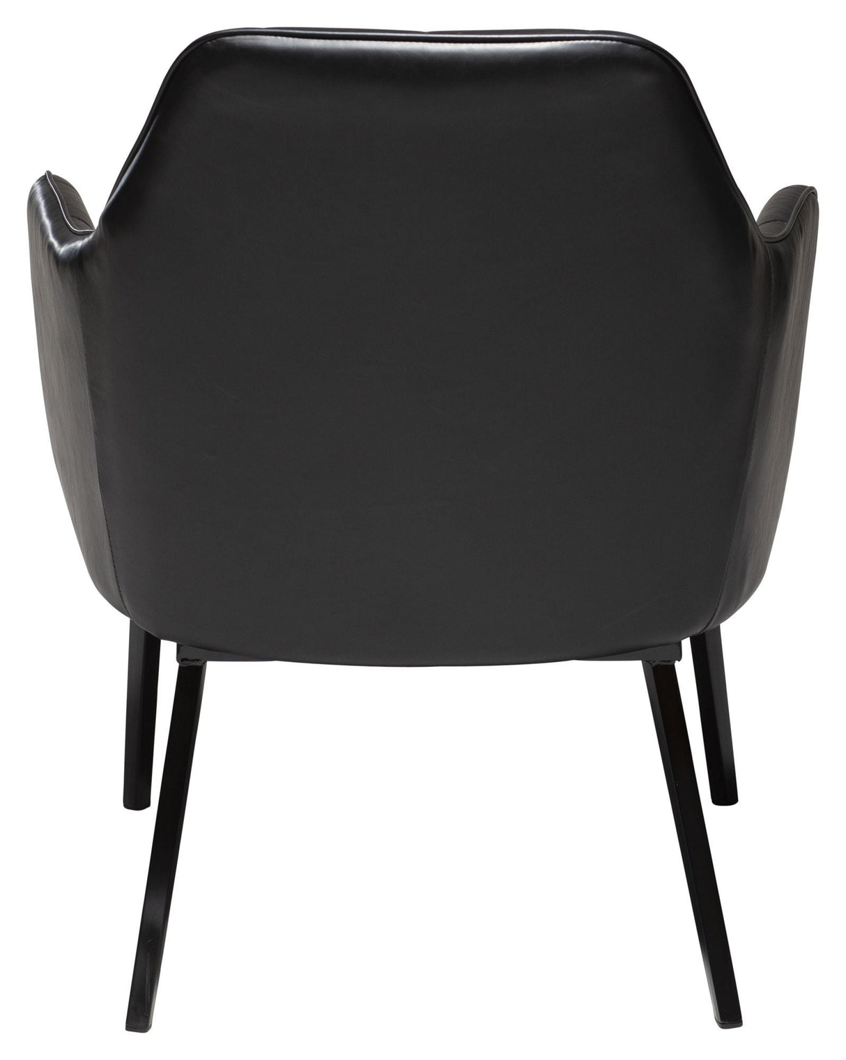 Embrace Lounge Chair, Vintage Black Leatherette med svart ben