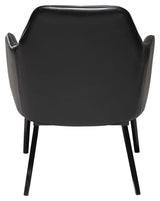 Embrace Lounge Chair, Vintage Black Leatherette med svart ben