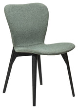 Paragon spisestol, Pebble Green Bouclé Stoff/Svart aske