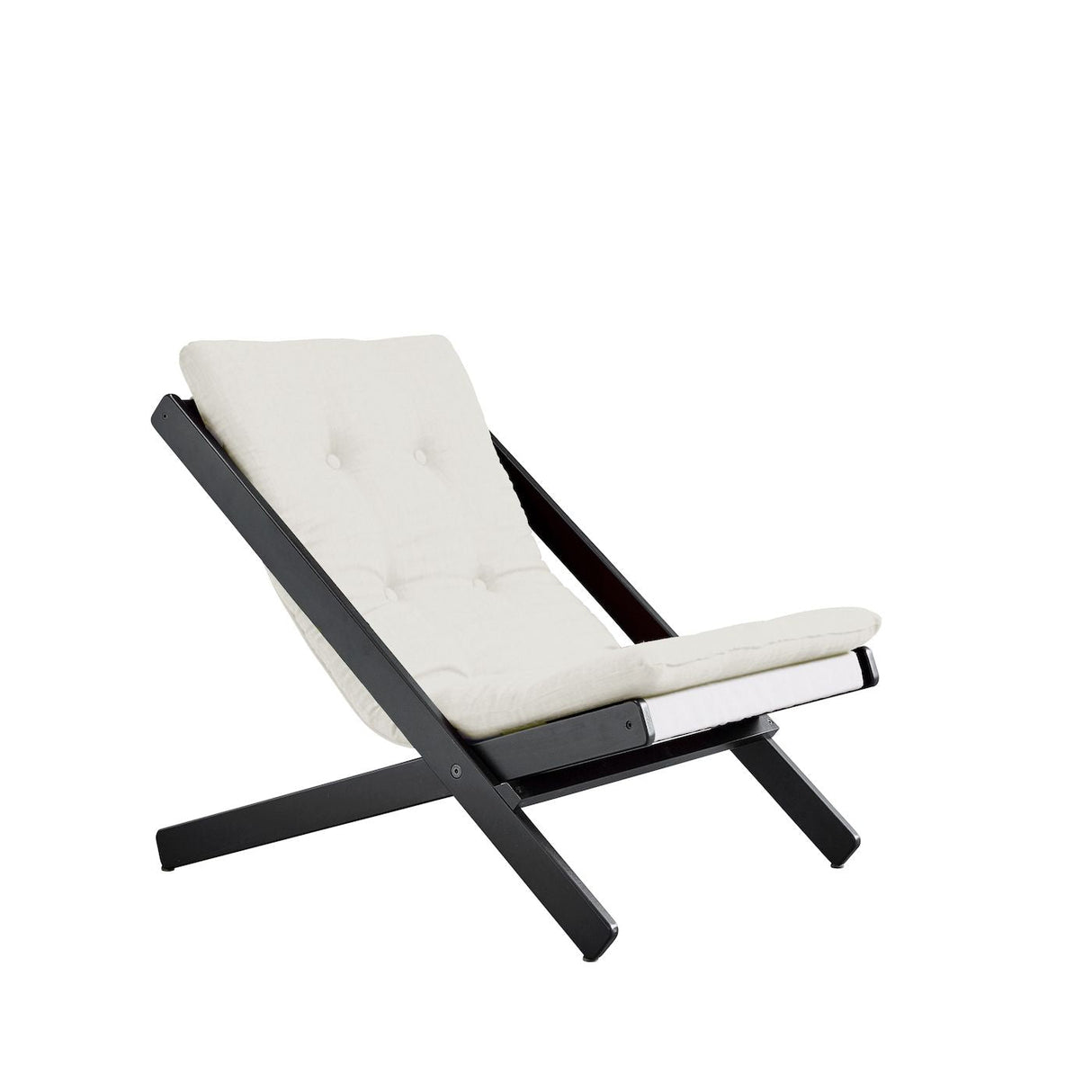 Boogie Lounge Chair, Off White/Black Pine