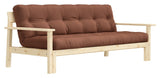 Slapp av sofa seng 190x100, leirbrun