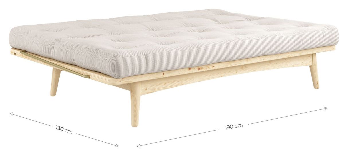 Folkesofa, furu/beige