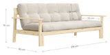 Slapp av sofa seng 190x100, off-white/furu