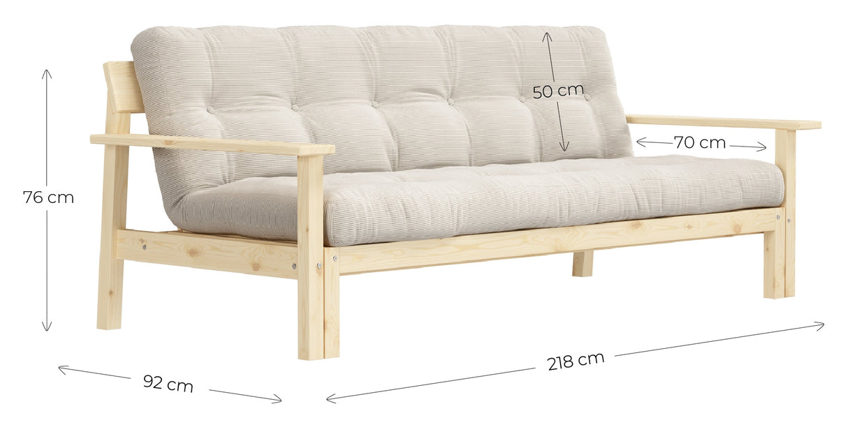 Slapp av sofa seng 190x100, olivengrønn