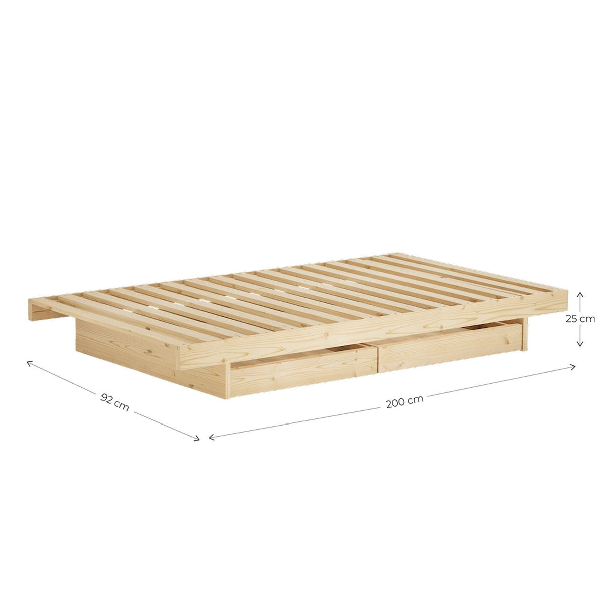 Kanso sengramme 90 x 200, eik