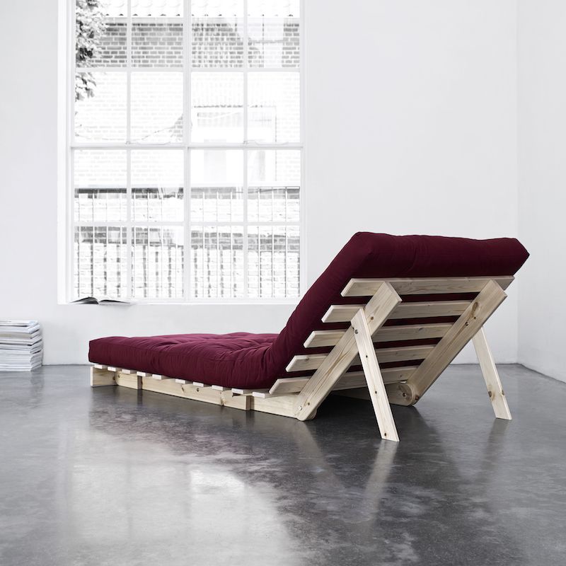 Røtter 90 sofa seng, Bordeaux/natur