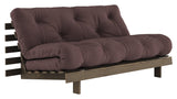 Røtter 160 sofa seng, brun lakkert furu, brun