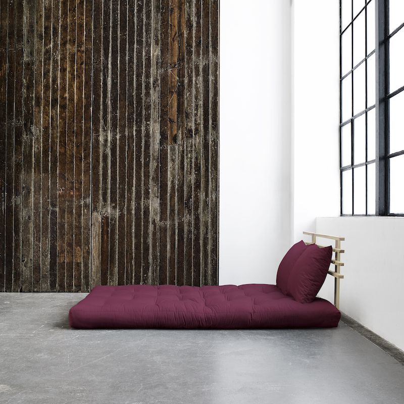 Shin Sano Futon Sofa, Bordeaux/Natural