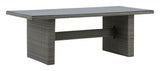 Padua, Garden Table, 200*100, Gray Braid/Glass Top