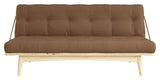 Folkesofa, furu/mocca