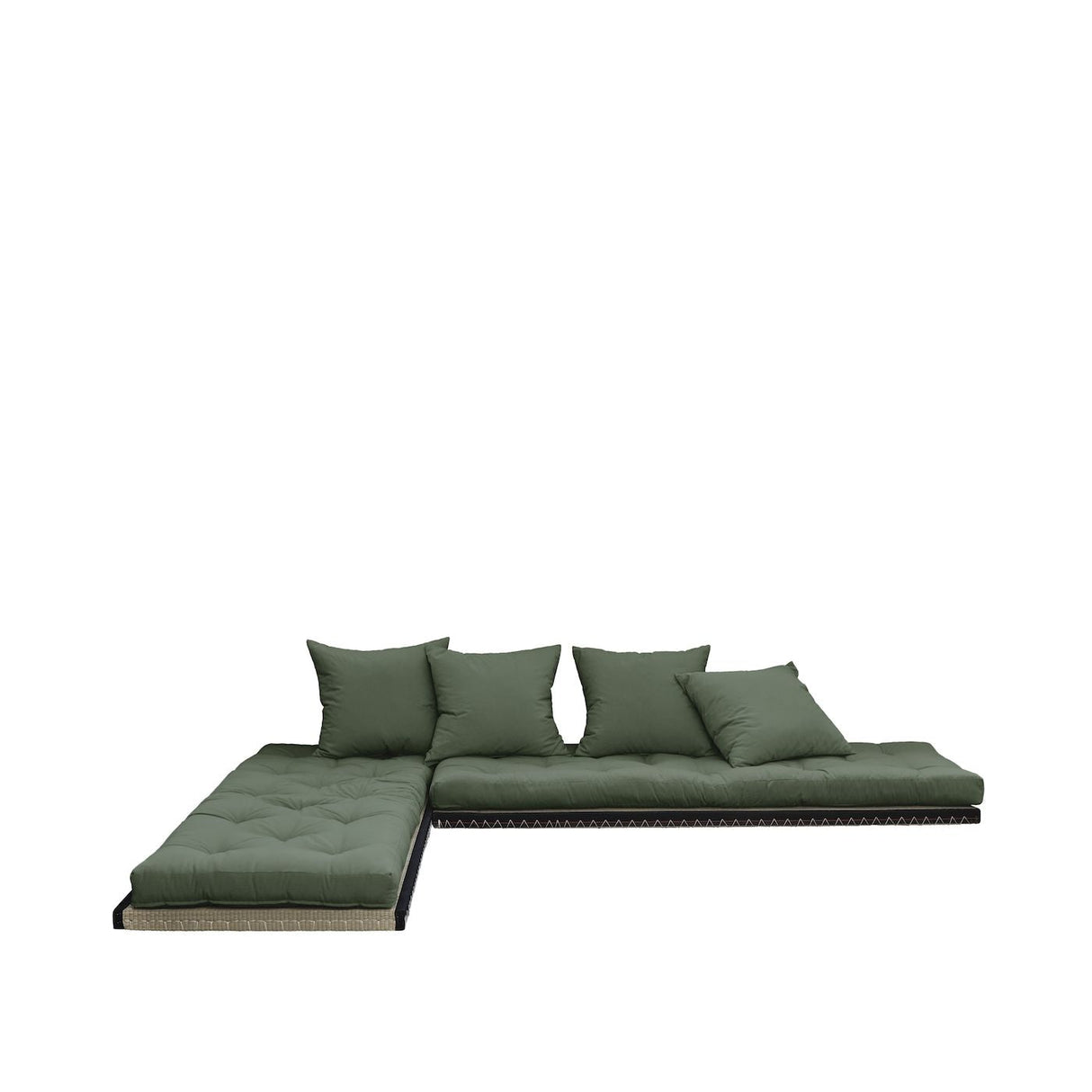 Chico Futon Sofa, Olive Green w. Tatami -matter