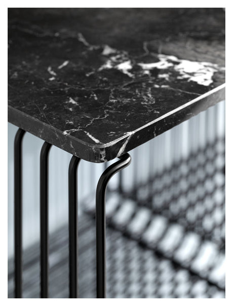 Panton Wire Top Panel, D: 20, Black Marble