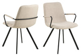 Selina, spisestol med/armlener - beige