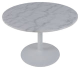 Cadiz spisebord Ø110, White Guangxi Marble