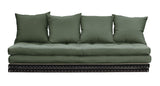 Chico Futon Sofa, Olive Green w. Tatami -matter